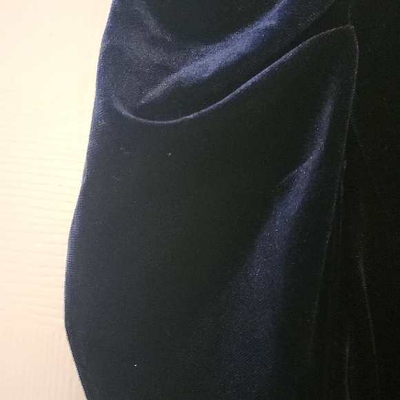 MISA Los Angeles Blue Velvet Bodysuit NWT MSRP $370 Long Sleeve Mock neck - Picture 8 of 9